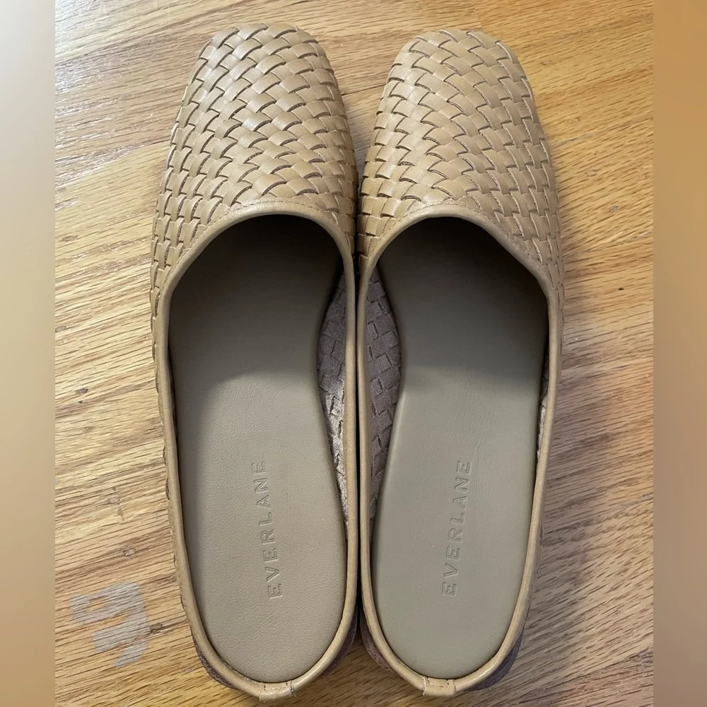 Everlane Tan Woven Leather Mules - Picture 3 of 5